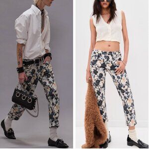 NWT R13 Boy Straight Cropped - Abstract Floral Sz 26